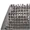 15" Dark Gray Aluminum Grid Inspired Abstract Vase with Open Frame Design